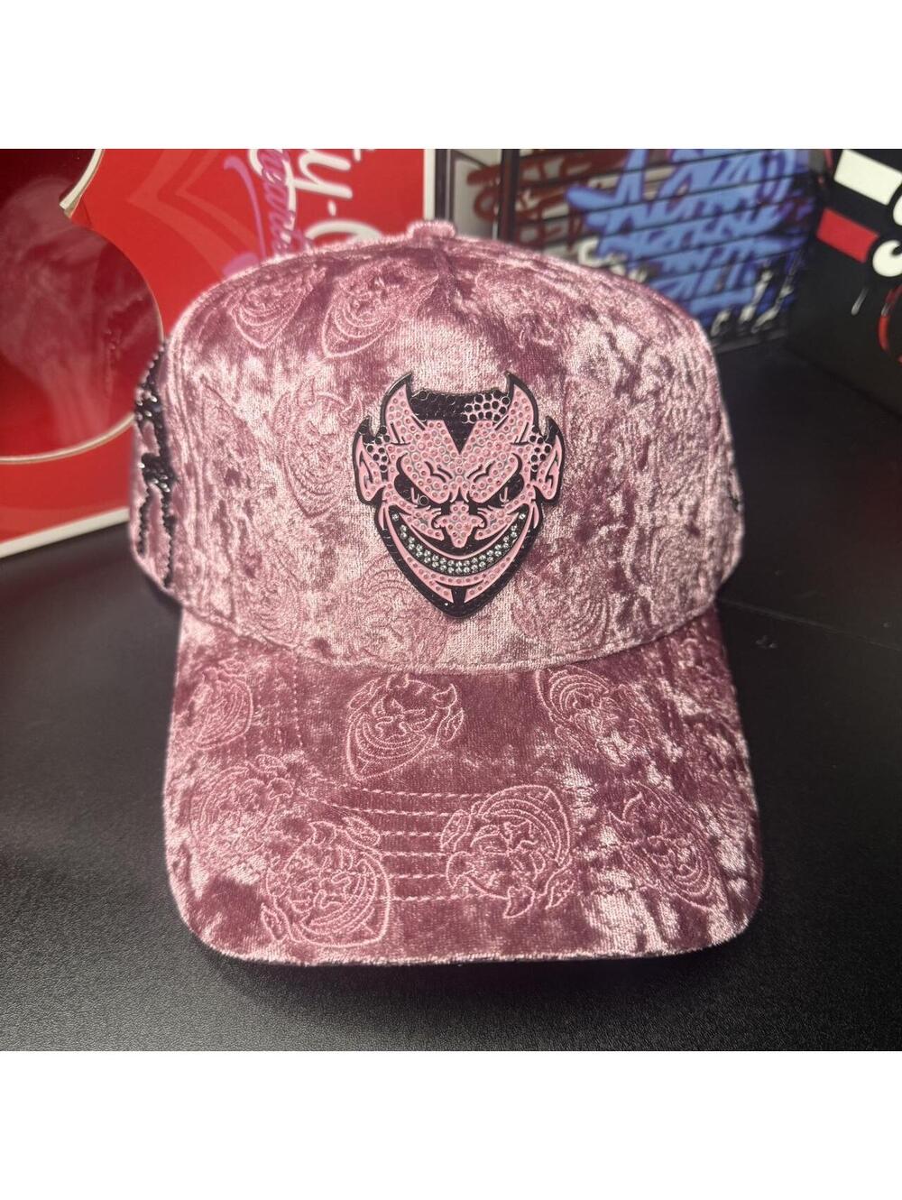 Chucky Hats Inferno Diablo Lucifer Pink Barbas Hats Dandy